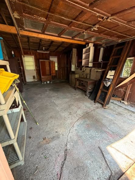 Emptied and swept storage space after a Midlakes cleanout